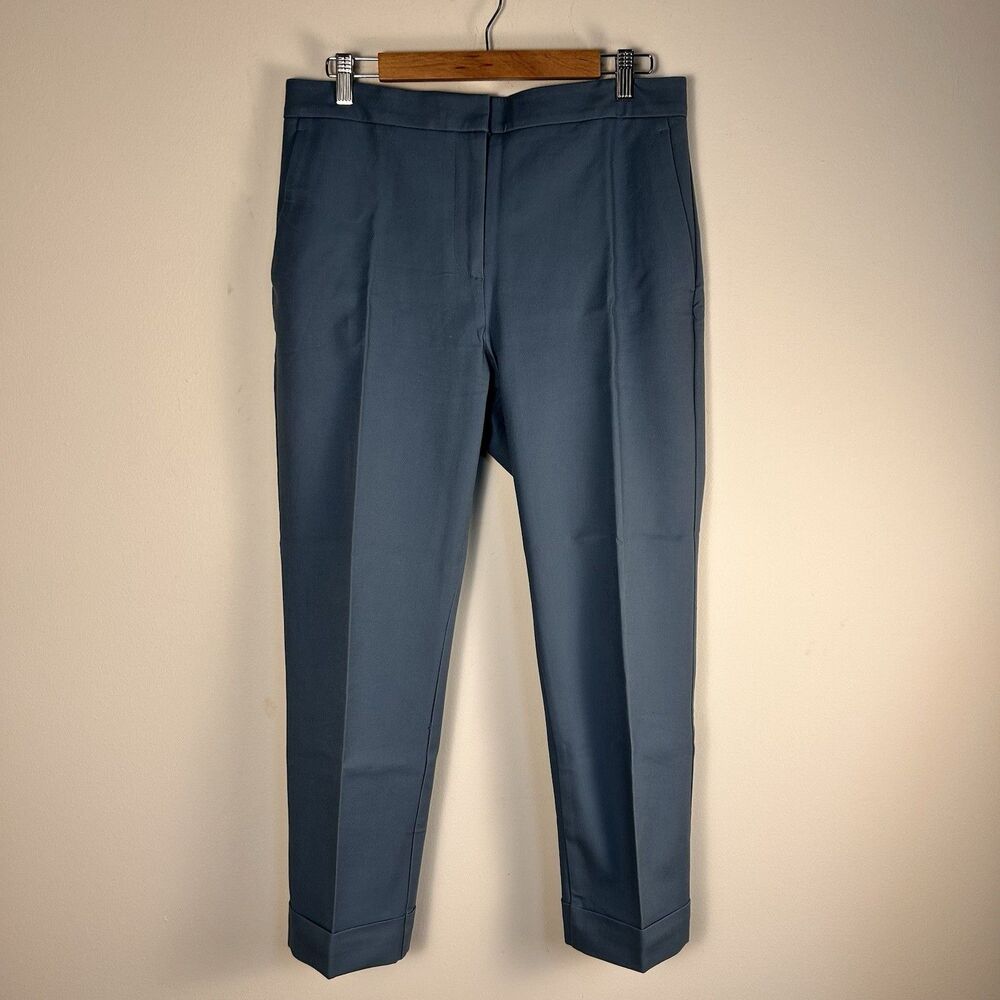 Ann Taylor Factory Pants Womens Size 10 Blue Slim Ankle Career Work Stretch